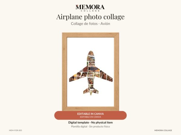 Collage Avión - Plantilla Canva