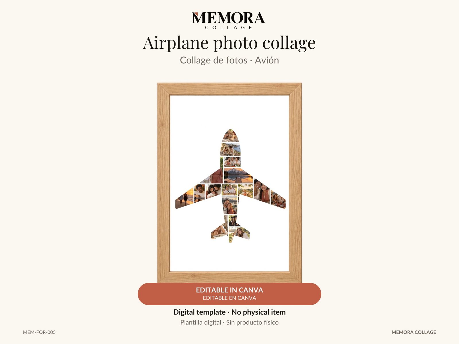 Collage Avión - Plantilla Canva