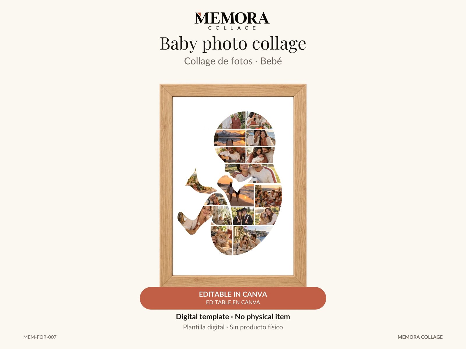Collage Bebé - Plantilla Canva