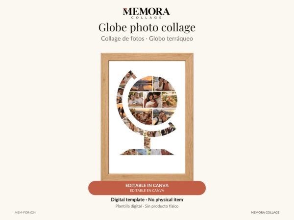 Collage Globo terráqueo - Plantilla Canva