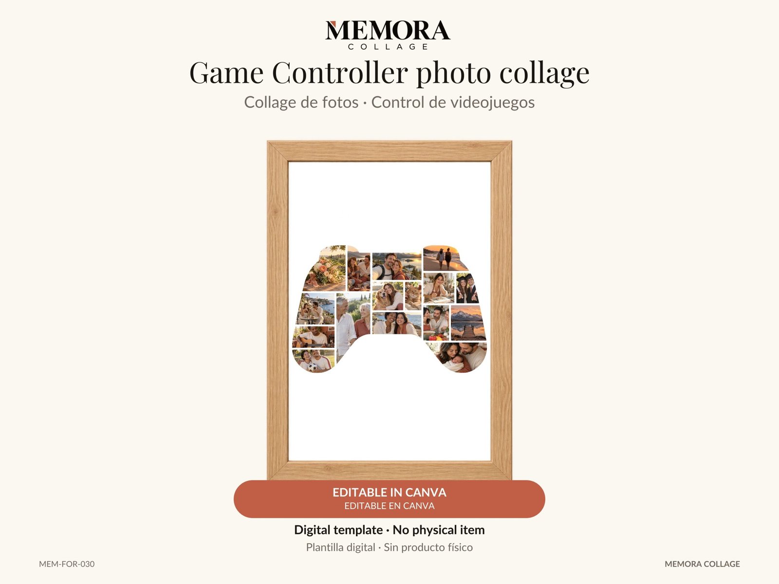 Collage Control de videojuegos - Plantilla Canva