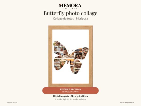 Collage Mariposa - Plantilla Canva