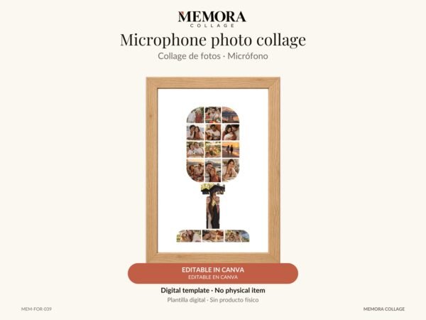 Collage Micrófono - Plantilla Canva