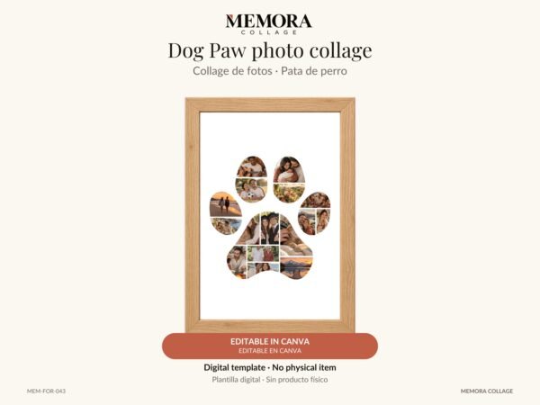 Collage Pata de perro - Plantilla Canva