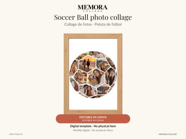 Collage Pelota de fútbol - Plantilla Canva