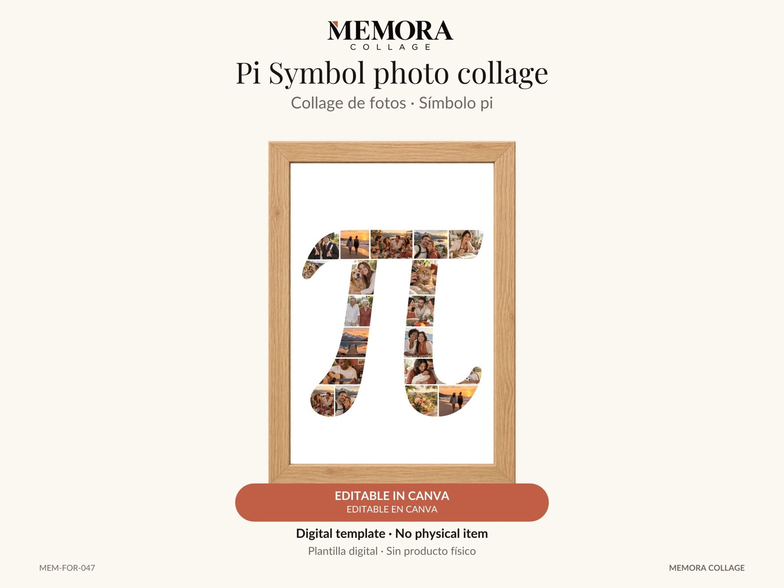 Collage Símbolo pi - Plantilla Canva