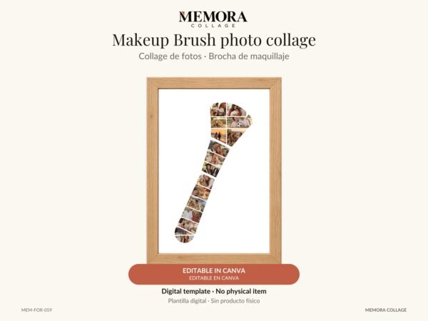 Collage Brocha de maquillaje - Plantilla Canva
