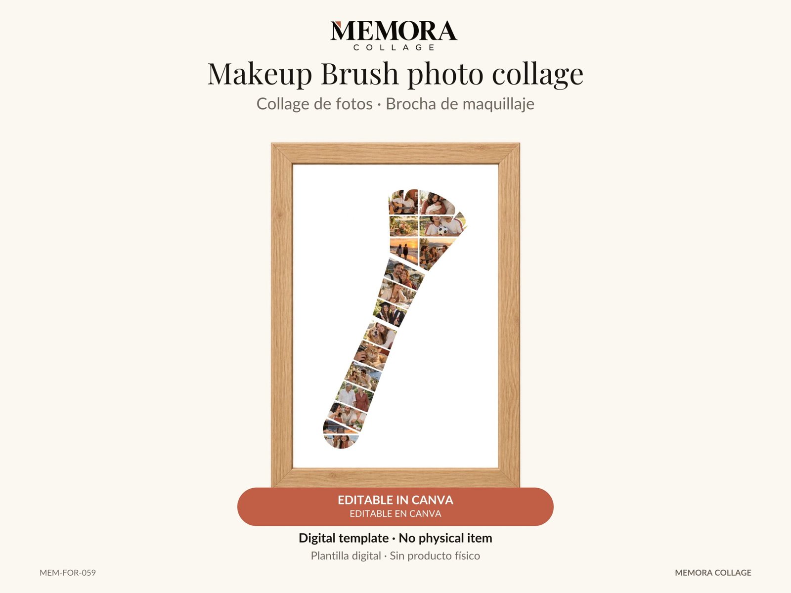 Collage Brocha de maquillaje - Plantilla Canva